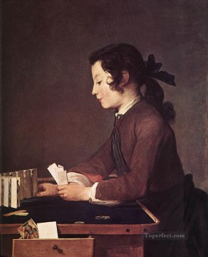 Jean Baptiste Simeon Chardin Painting - The House of Cards II Jean Baptiste Simeon Chardin